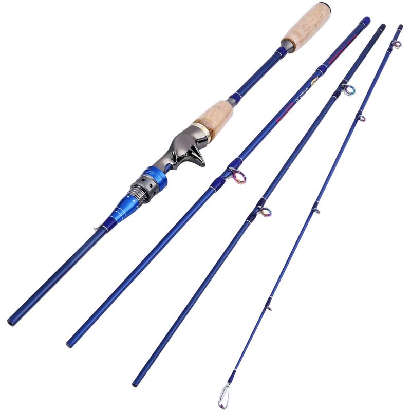 Рыболовная удочка спиннинг из углеродного волокна 4 секции 2,1 - 2,4 м бренда Sougayilang Bass