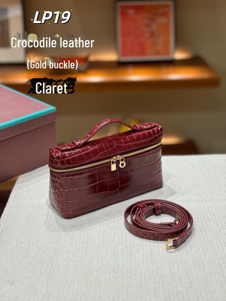 Роскошная сумка через плечо из кожи крокодила и страуса