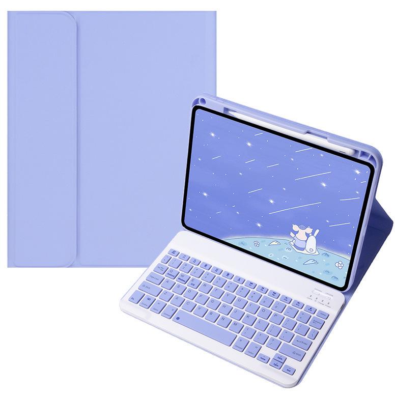 Совместимый чехол-клавиатура Bluetooth для iPad 11 2025 A16, 10-го поколения 10,9" с отсеком для стилуса и сенсорной панелью с подсветкой
