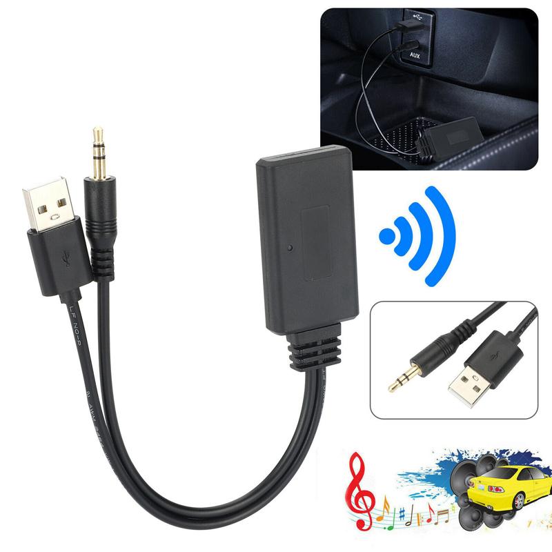 Универсальный автомобильный Bluetooth 5.0 приемник адаптер USB+3,5 мм разъем стерео аудио для автомобиля AUX динамик автомобильный музыкальный аудио приемник адаптер