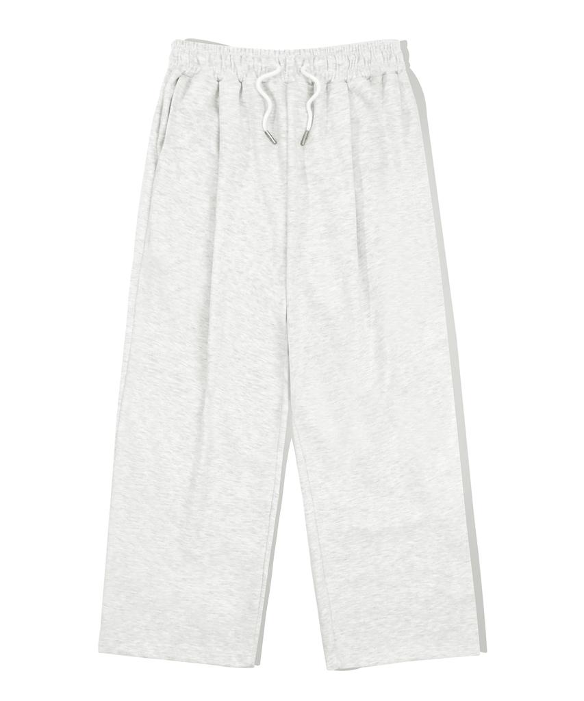 FILLUMINATE One-Pleat Wide Sweatpants - Light Grey