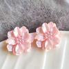 Elegant Pearls Flower Stud Earrings for Women Floral Shaped Ear Rings Accessories Fashion Jewelry for Daily Commute