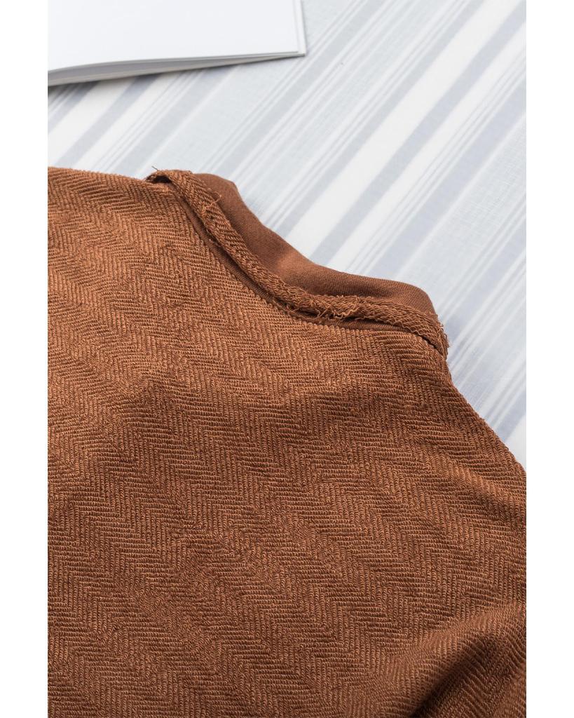 Azura Exchange Contrast Flap Pockets Relaxed Shacket