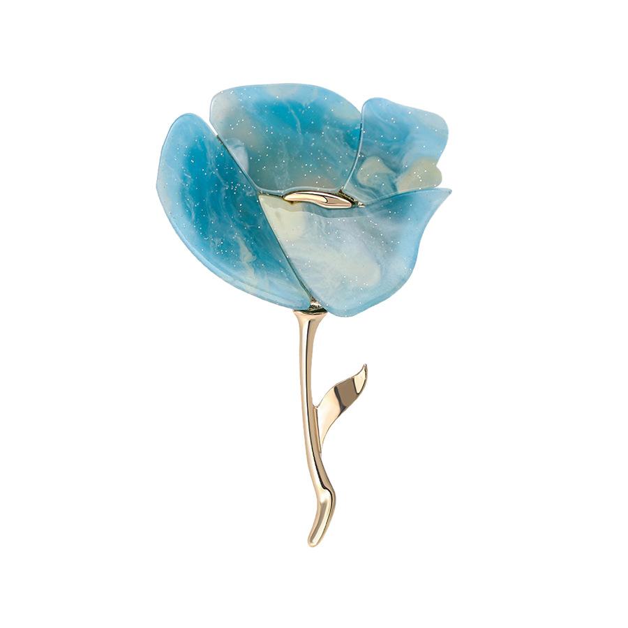 Ниша Простая Многоцветная Тарелка Цветок Брошь Женская Личность Плоская Роза Булавка Темперамент Костюм Брошь
