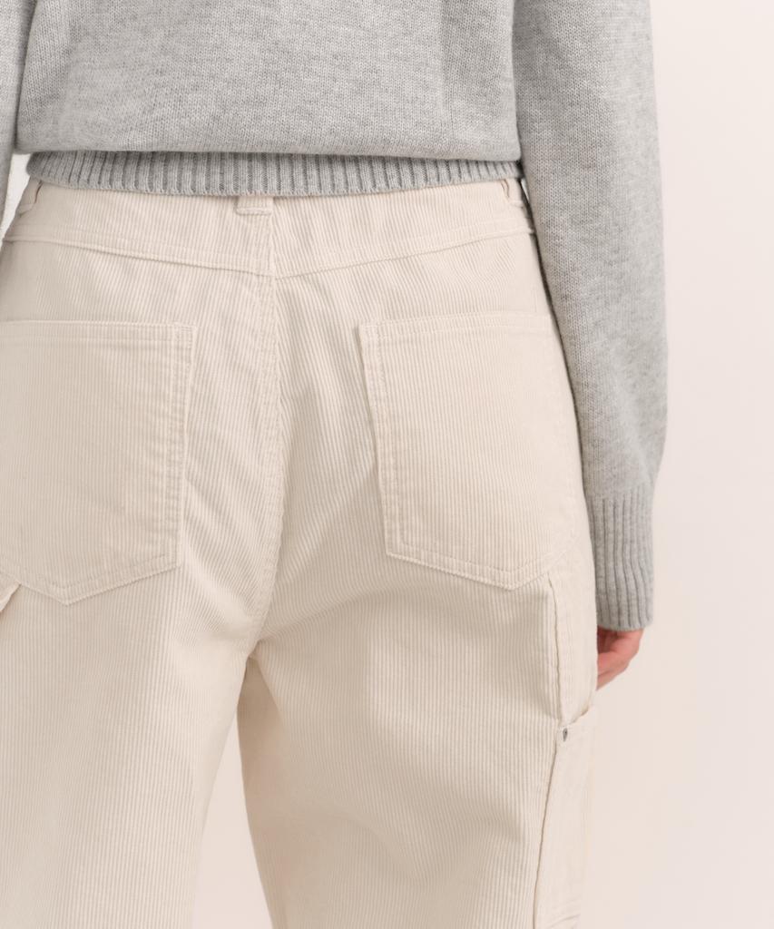 MUSINSA STANDARD WOMAN 11W Corduroy Wide Carpenter Pants [Cream]