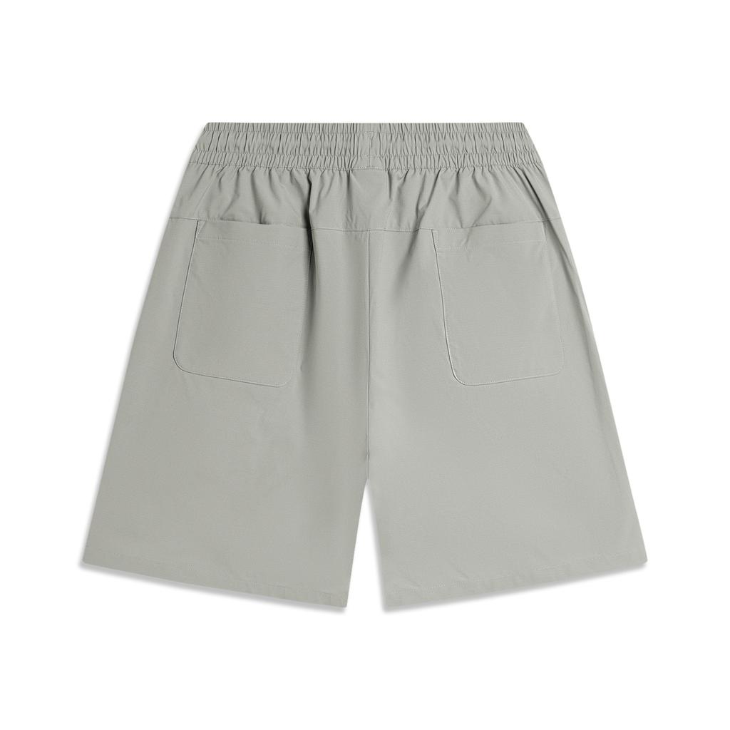 Li Ning Sports Lifestyle Series однотонные шорты средней посадки со шнурком удобные универсальные прямые повседневные шорты мужские шорты AKSU533-4