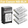 1800mAh NB-6L NB6LH NB-6LH Camera Battery with Dual Slot Charger For Canon PowerShot D30 D10 S120 S90 SX700HS IXUS210 SD35001S