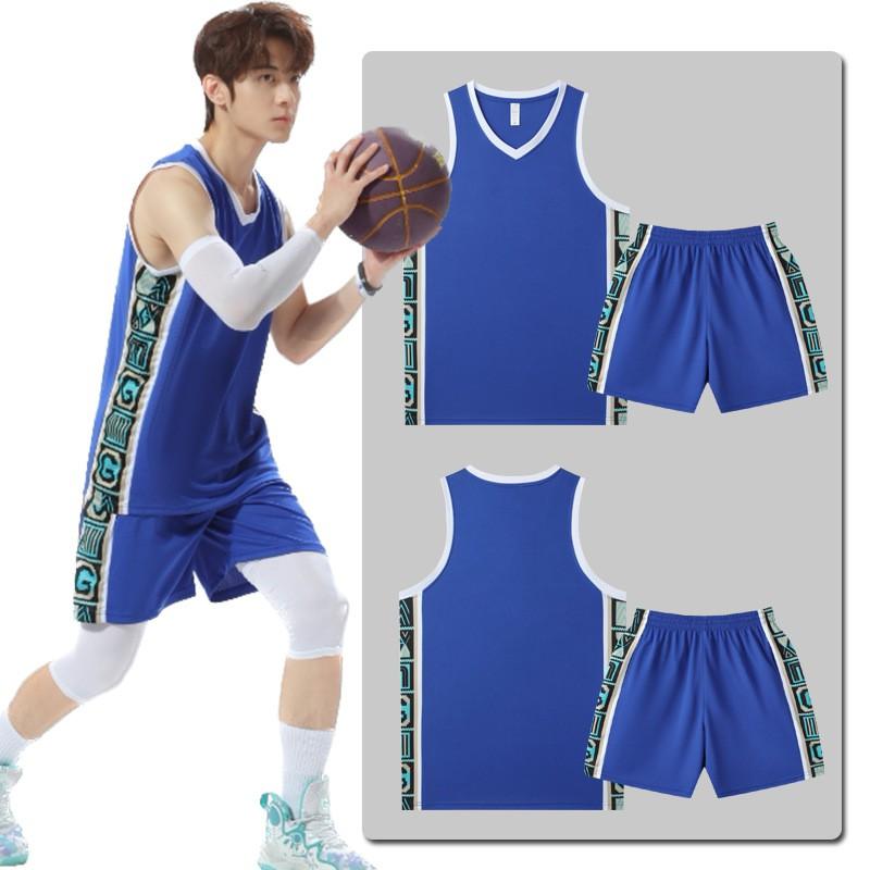 Mens Basketball Jersey Set Sleeveless Quick Dry Sports Uniform Team Vest Shorts