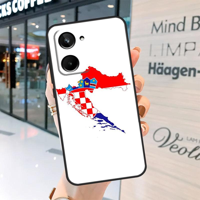 Croatia Flag Case For Realme 15 Pro 12 11 13 14 Pro Plus GT6 GT7 C55 C51 C53 C25 C63 C61 C65 C67 C71 C75