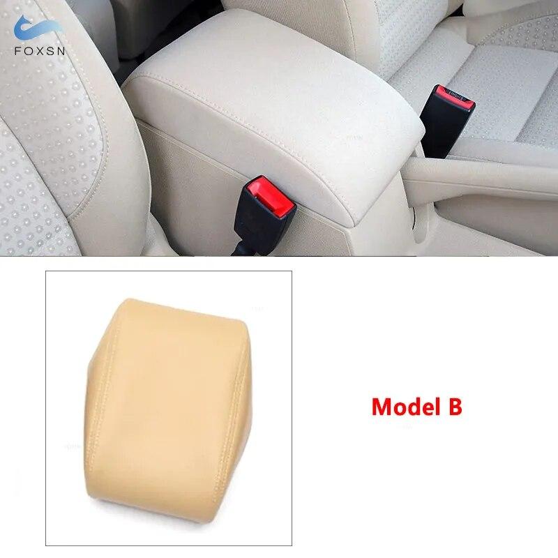 Мягкий кожаный чехол на подлокотник из микрофибры для VW Touran 2006-2012 салона автомобиля, центральный контрольный подлокотник, кожный покров, наклейка, отделка