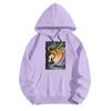 Women's Fashionable Casual Halloween Witch Print Hooded Sweatshirt With Pockets Long Sleeved Sweatshirt