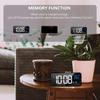 Mirror Digital Alarm Clock USB Charging Bedside Clock Snooze Dual Alarm Table Clock with Temperature Display