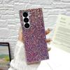 Гальванизированная серебристая рамка Чехол для телефона Phantom Glitter для Samsung Galaxy Z Fold 7 6 5 4 3 Красочный лазерный противоударный защитный чехол на заднюю панель