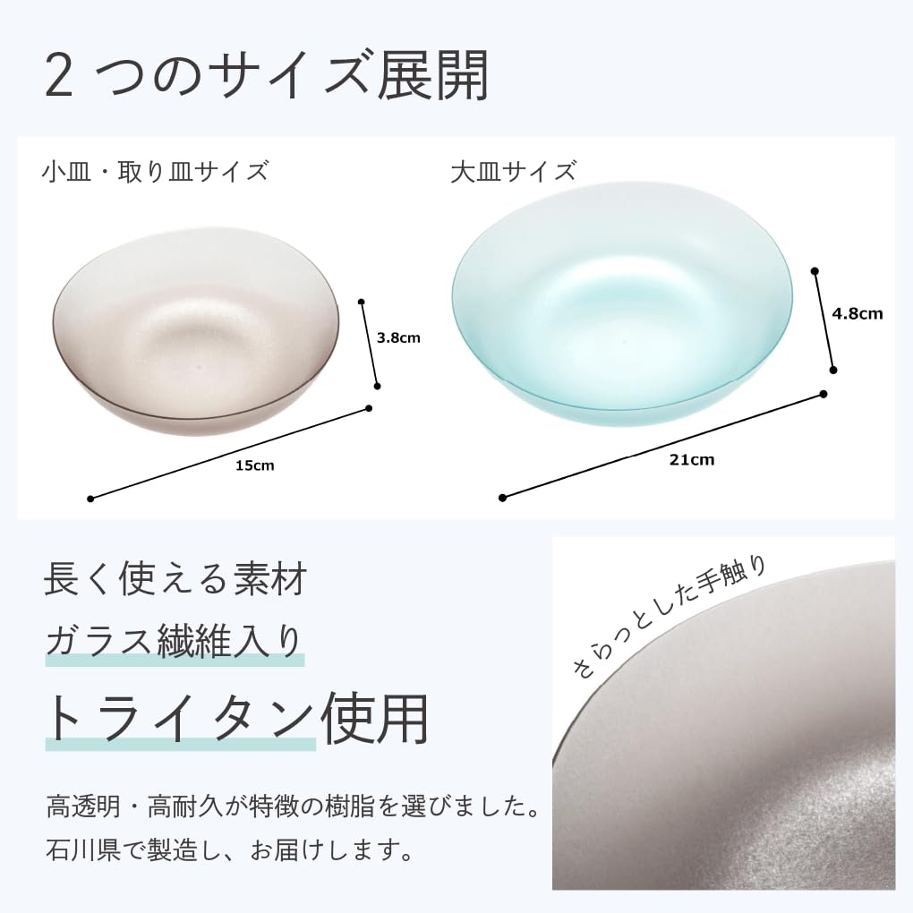 IJ Unbreakable Small PlateBowl, 15cm, 380ml, Dishwasher Safe, Made in Japan, Perfect for Home Parties, Outdoor Activities, Stylish and Cute, Small