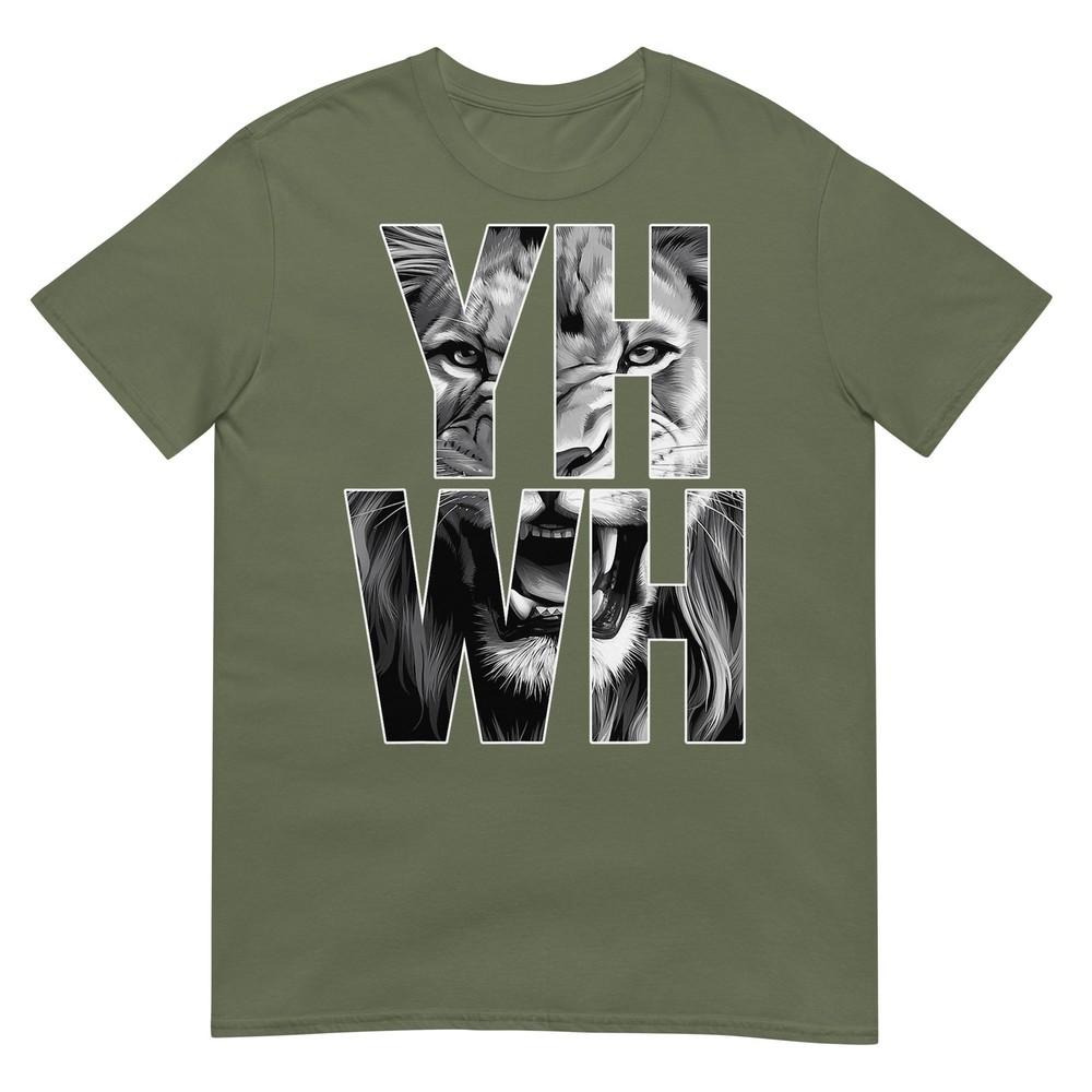 Yhwh Lion Of Judah Yahweh In Hebrew Jesus Christian Tshirt