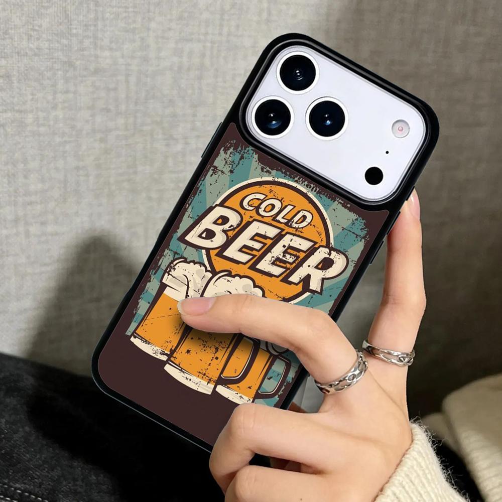 Чехол Case для iPhone 17 Air 16 Pro Max 15 Plus 11 13 Mini 14 12 Задняя крышка телефона Алкоголь Пиво Напиток Пиво