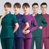 Women's Short Sleeve & Long Sleeve Dark Green Nurse Uniform Set