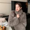 New Fashion Imitation Fox Fur Coat Short Fluffy Winter Coat Thickened and Thin Light Cotton