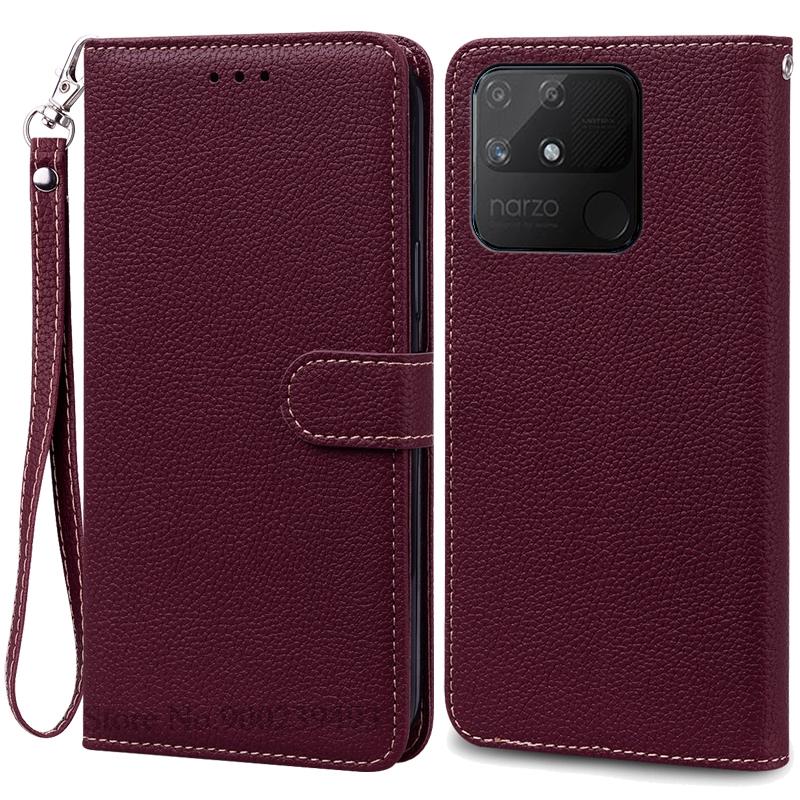Narzo 50A чехол для Realme Narzo 50A чехол-кошелек кожаный флип-чехол для Realme Narzo 50A чехол телефонная книга чехол Coque Fundas