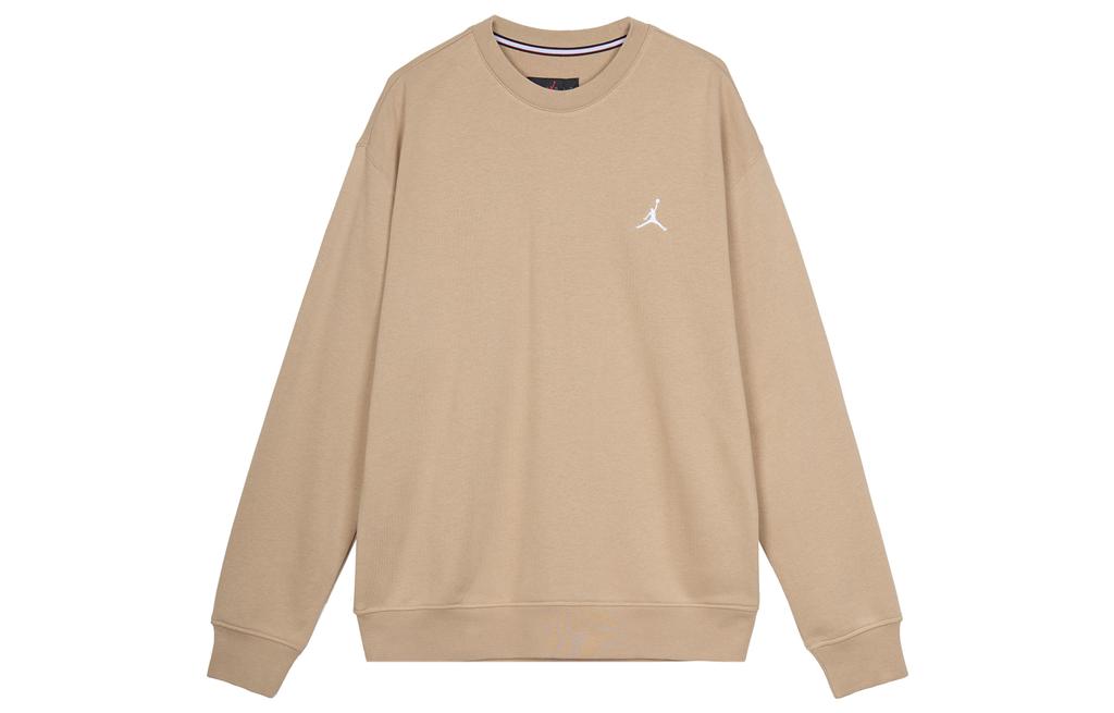 Jordan ESSENTIALS Sweatshirts Men's Khaki Crew Neck Moderate Regular FQ1865-200