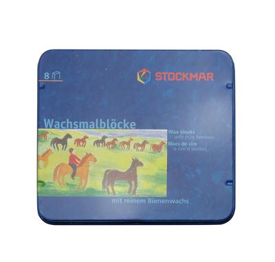 STOCKMAR Восковые блоки базовые ST34002 Японские мелки, 8-цветная банка, цвета, [Официальный продукт]