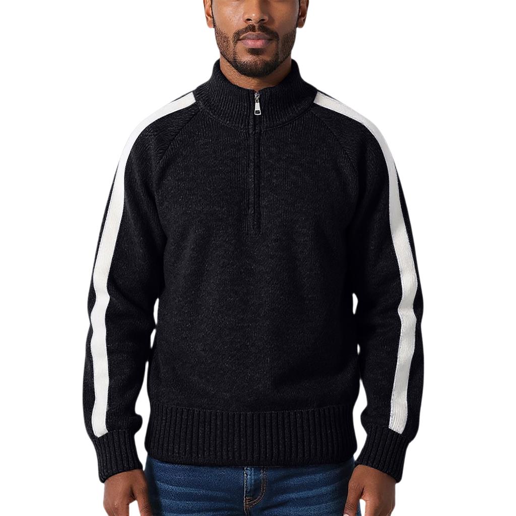 Men's Fashion Knitting Pullover Long Sleeves Loose Round Neck Sweater