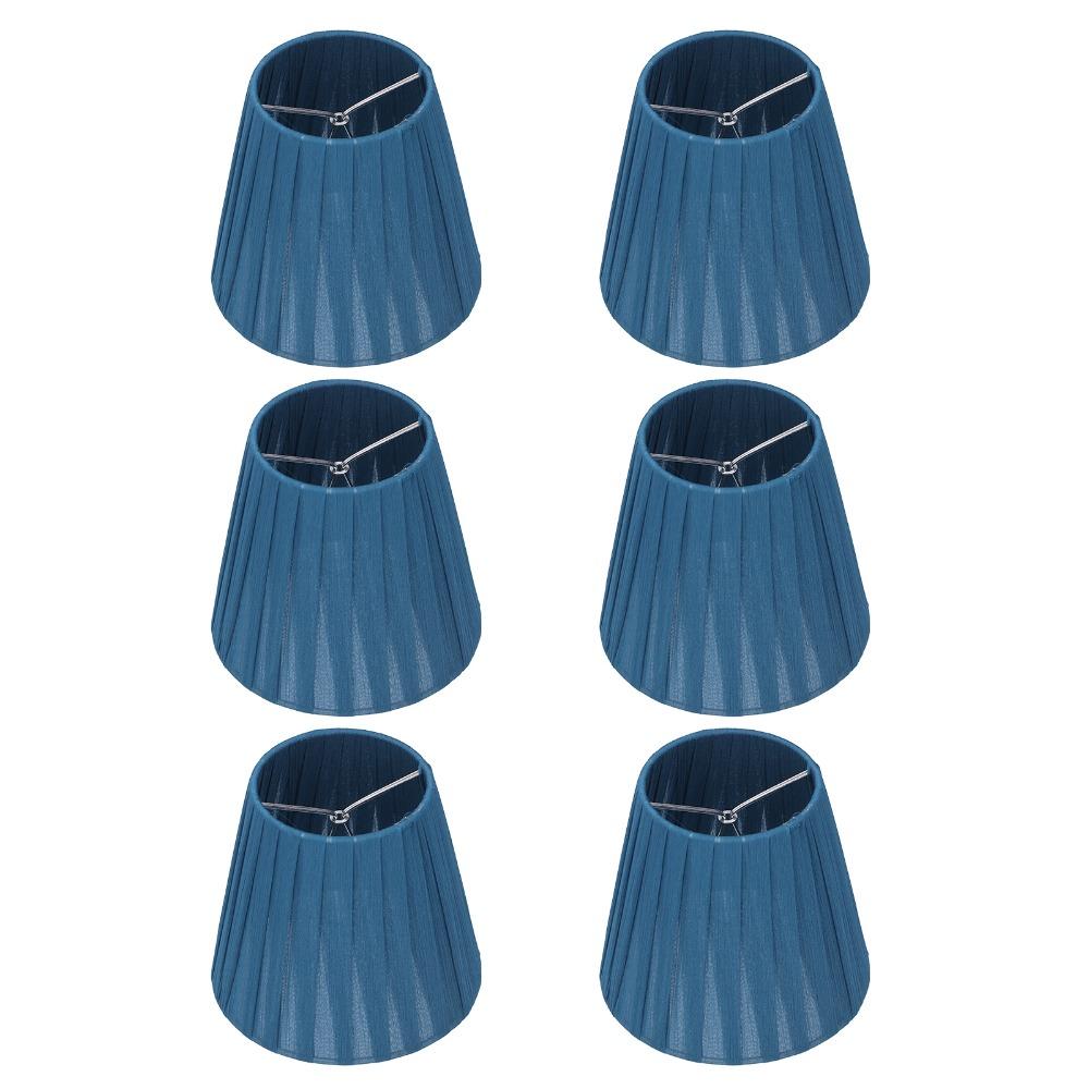 6PCS Fabric Modern Simple Lampshade Clip On Design Chandelier Lampshade  Floor Pendant Light