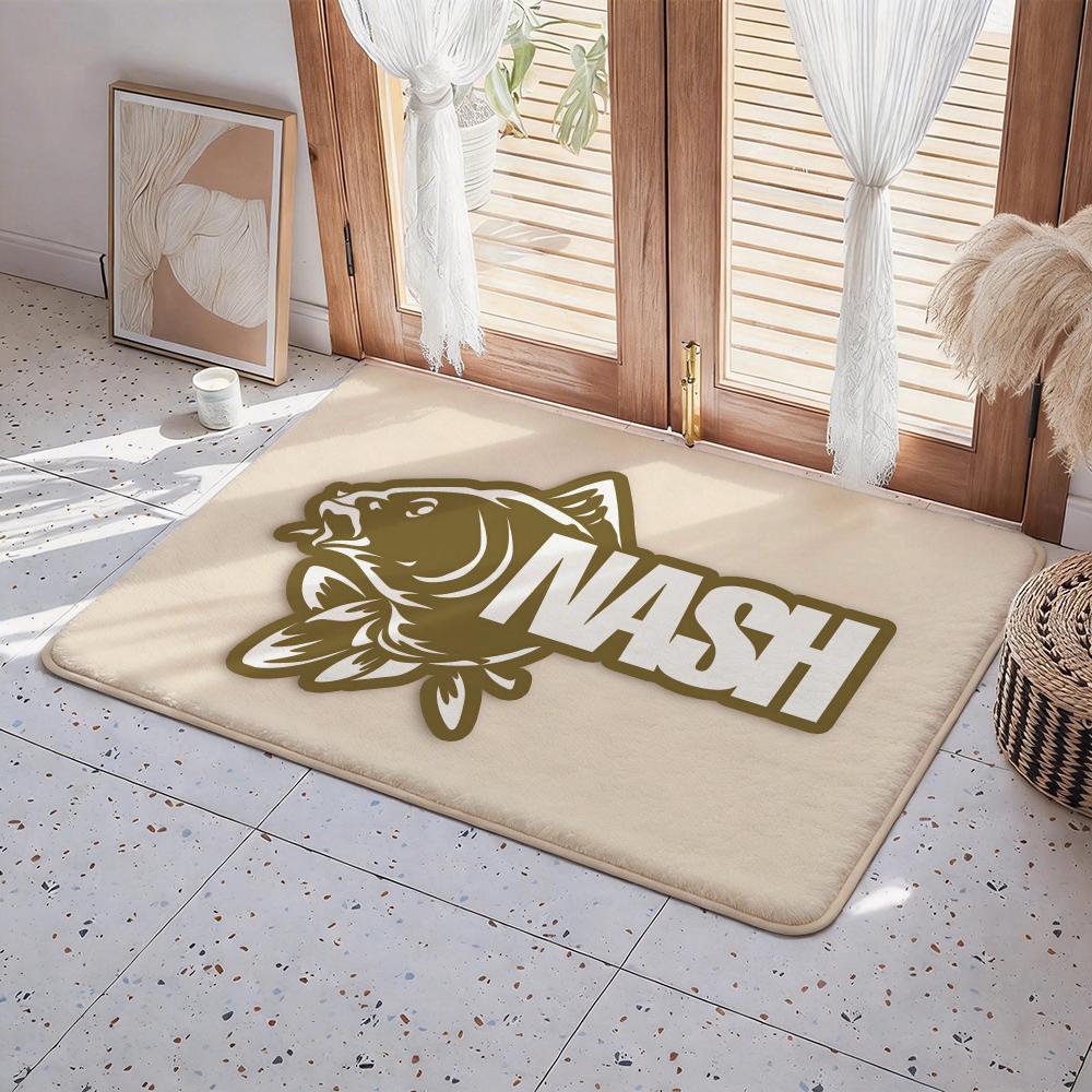 Brand N Nash Fishing Floor Mat Eco Flannel Doormat Non Slip Odorless Indoor Floor Rug Soft Short Plush Home Mat