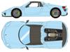 EIDOLON COLLECTION Масштаб Porsche 918 Spyder 2011 Gulf Blue Отделка из волокна Модель EM568F Make-Up 1/43 (Детали углеродного волокна)