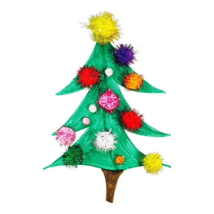 Pompons métalliques Couleurs et tailles assorties 200 pièces