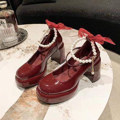 Мода Женская Летняя Новая Обувь Узкий Ремешок Кожаная Пряжка Мода Однотонные Высокие Каблуки Элегантное Платье Вечеринка Толщина Обуви