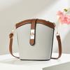 Crossbody Pu Water Bucket Bag For Women With Zipper Closure And Inner Pocket