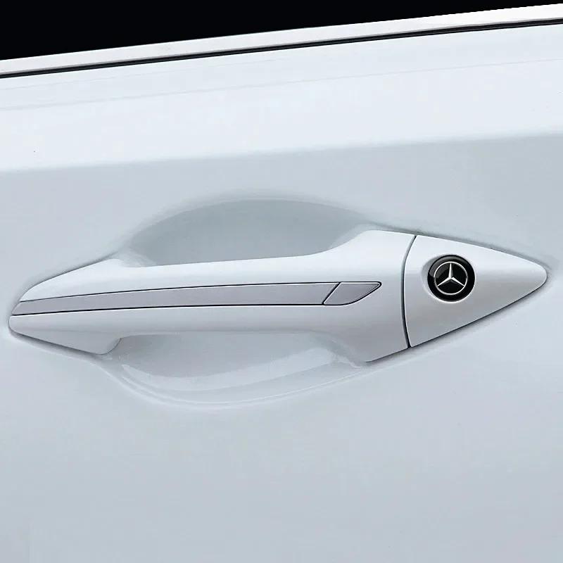 jwlsk5 2025 Hot Car Lock Keyhole Stickers Decoration Protection Car styling For Benz AMG W206 W204 W205 W212 W213 W221 W222 W223 W251 W