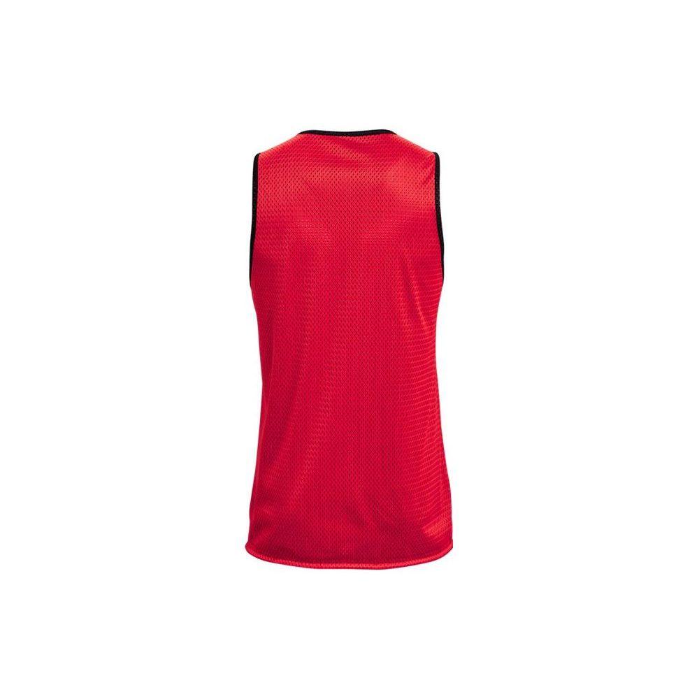 Under Armour Двусторонний спортивный бег фитнес-тренинг с принтом логотипа и букв дышащий круглый вырез без рукавов баскетбольный жилет мужские топы красный 1377310-600