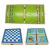 Популярная игра с шайбами Sling Puck, Шахматы, Лудо, Деревянная складная доска, Многофункциональный игровой набор для детей