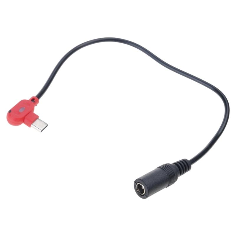 Угловой USB C (папа) на 5.5x2.1мм (мама) кабель питания 90 градусов, фиксированные выходные напряжения 9В 12В 15В 20В для светодиодов, роутера, вентилятора, динамика