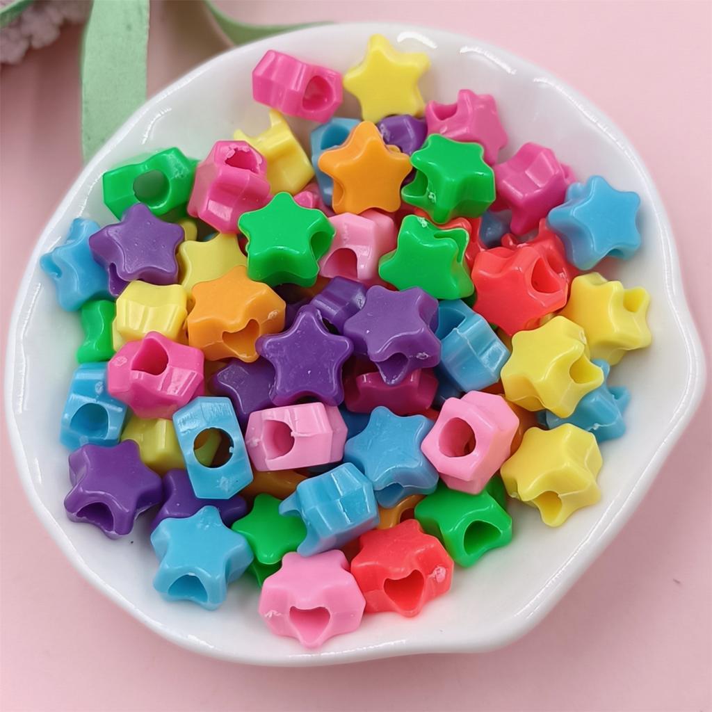 Сердечки из бисера в форме сердца, разноцветные браслеты, аксессуары, 50/100 шт., ожерелье с пентаграммой, серьги, аксессуары, акриловые бабочки, свободные серьги, бусины