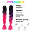 MISS WIG Synthetic Long Braid Ponytail Extension Straight Sleek Wrap Around Colorful Braid Hair Extensions Ponytail Natural Soft For Women Wear