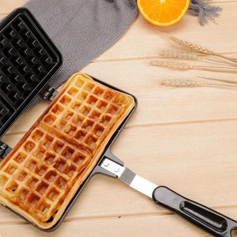 Cast Aluminum Waffle Mold Pan Long Handle Waffle Maker Machine Cake Maker Sandwich Maker Baking