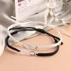 2 Pieces/set of Black and White Infinity Symbol Hand-woven Couple Bracelets for Women