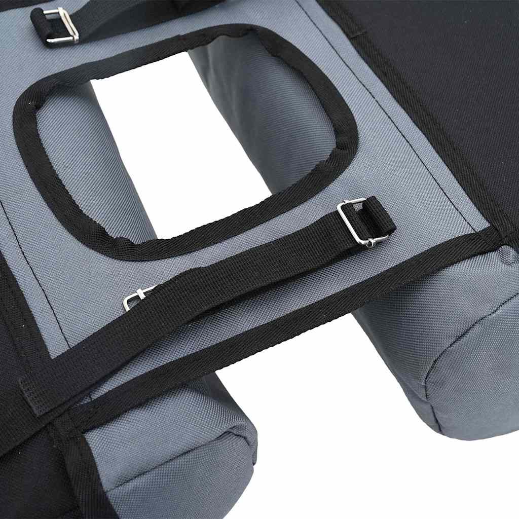 Bicycle Bag Gray and Black 31.5 x 15.5 x 40 cm Polyester