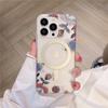 Цветочный бампер для чехла с магнитной беспроводной зарядкой для iPhone 17 Air 16 15 14 13 12 11 Pro Max Plus Ударопрочная акриловая крышка