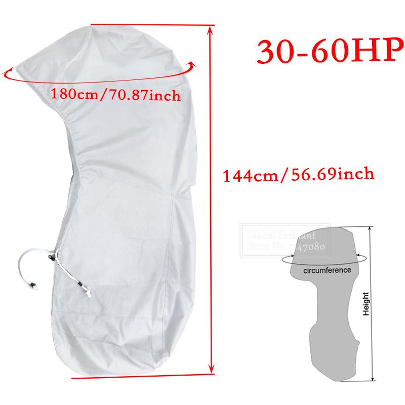 420D Boat Full Outboard Engine Cover Heavy Duty Grey Engine Motor Covers Protector For 6-225HP Waterproof