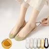Летние ультратонкие женские носки-лодочки из ледяного шелка с подвязками, силиконовые нескользящие подушечки для передней части стопы, невидимые носки