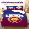 football Logo Pattern Bedding Quilt Set Quilt Cover Pillowcase Home Decoration Birthday Gift (1*duvet cover+ 2*pillowcase, without core)