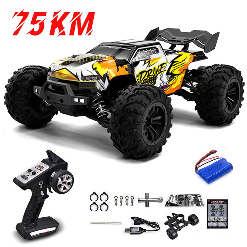 1:16 75 км/ч или 50 км/ч 4WD RC машинка с дистанционным управлением LED машинки высокоскоростной дрифт монстр-трак для детей против игрушек Wltoys 144001