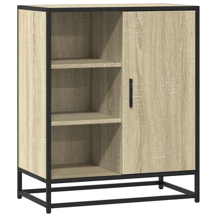 VidaXL Buffet chêne sonoma 62x35x76 cm bois d'ingénierie, armoire de rangement, meuble d'entrée, meuble d'appoint, meuble de 848995