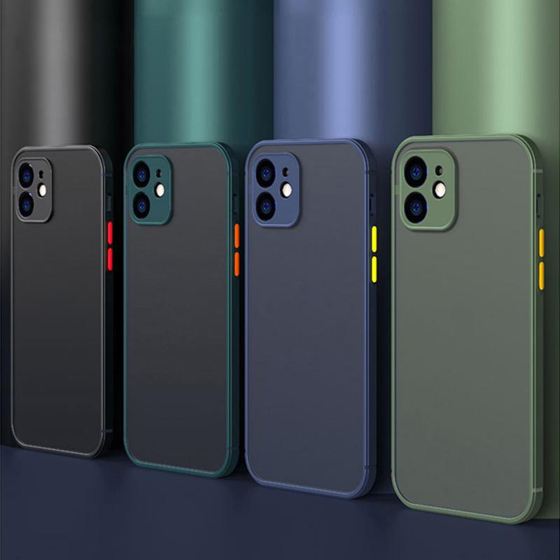 Роскошный силиконовый противоударный матовый чехол для телефона iPhone 11 12 Pro Max Mini X XS XR 7 8 Plus SE 2020, ультратонкий прозрачный чехол