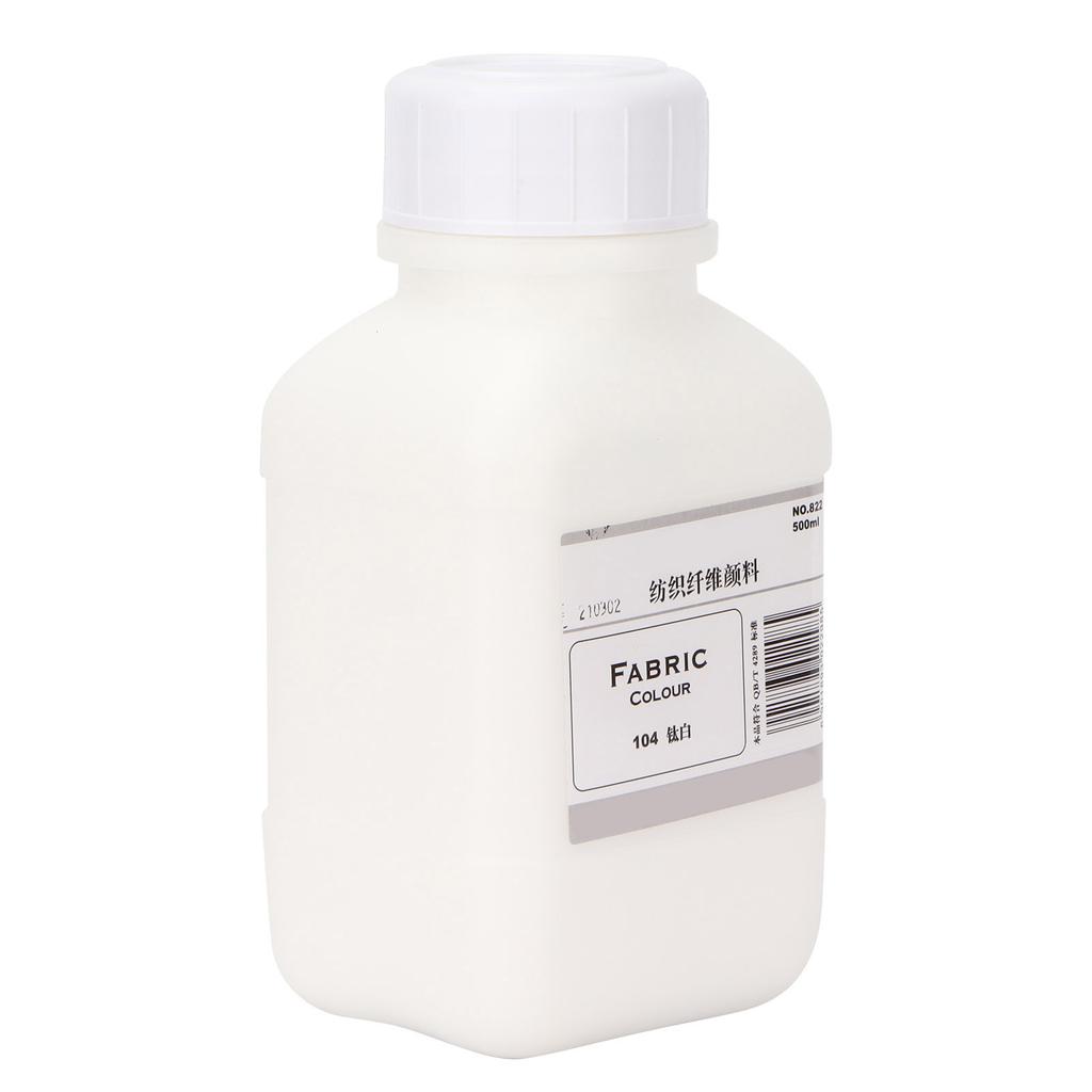 Textile Pigments 500ml Fabric Paint for Painting Wall Shoes TShirts HandMade DIY(White 104)