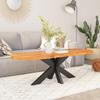 VidaXL Dessus de table 110x50x3,8 cm ovale bois massif d'acacia 370097